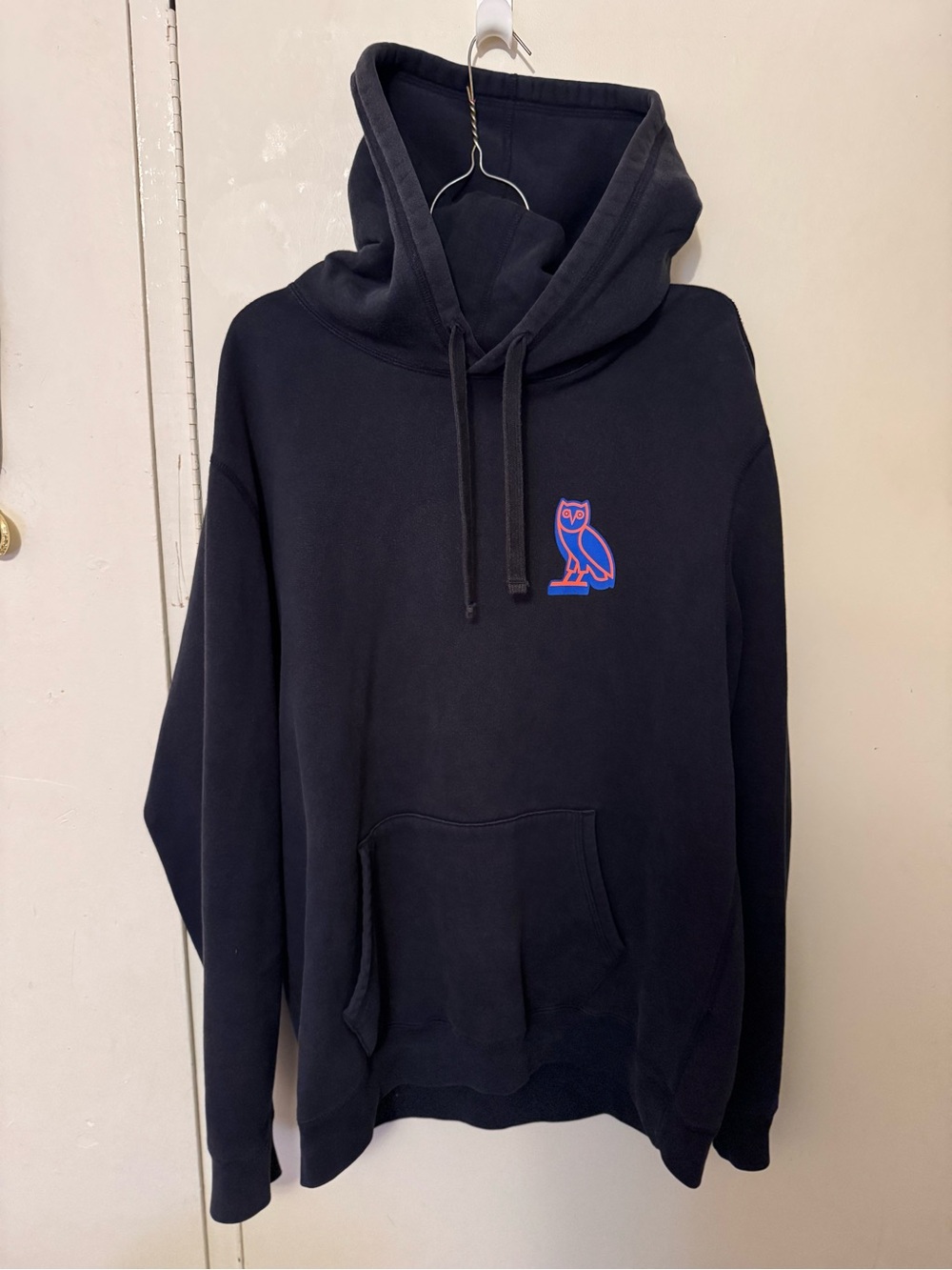 OVO October's Very Own Arch Logo Owl Hoodie Navy Large